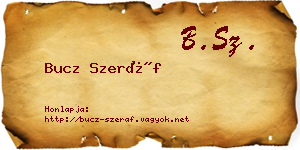 Bucz Szeráf névjegykártya